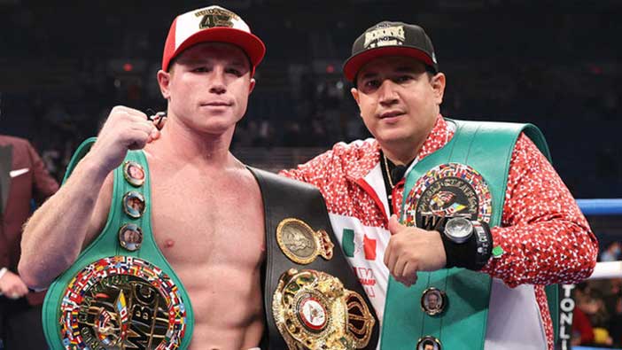 Saúl "Canelo" Álvarez y Eddy Reynoso