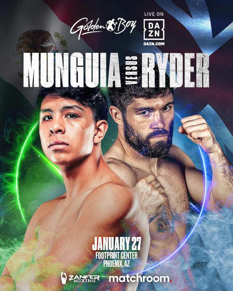 Jaime Munguia vs. John Ryder el sábado 27 de enero