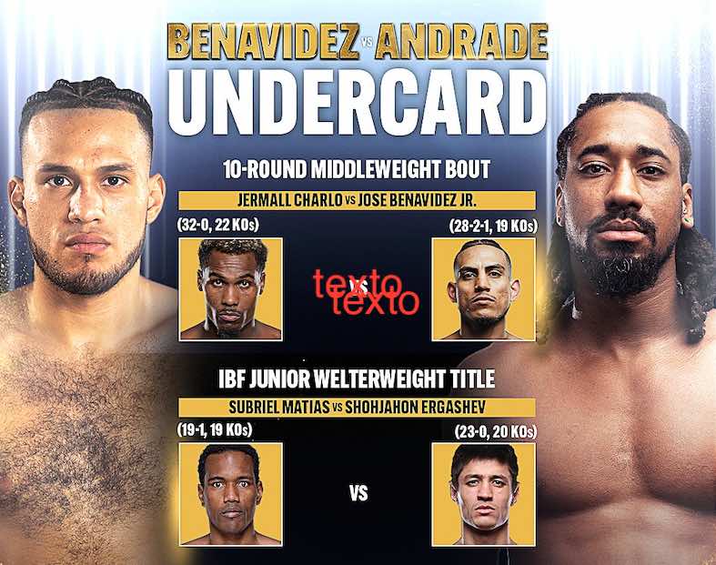 Cartelera Benavidez vs Andrade