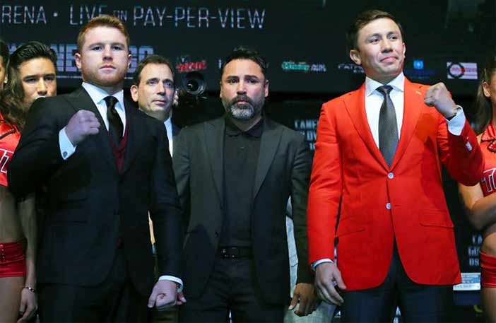 Canelo, De la Hoya y Golovkin