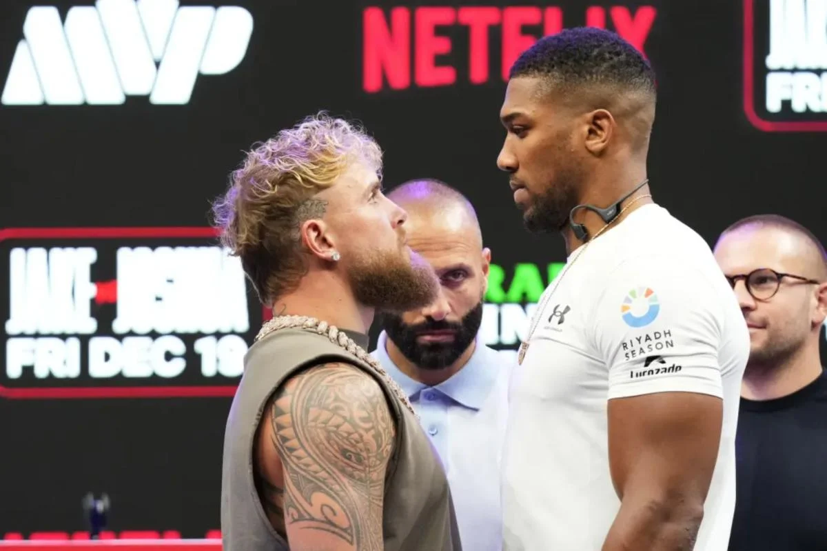 Cara a cara Jake Paul vs Anthony Joshua