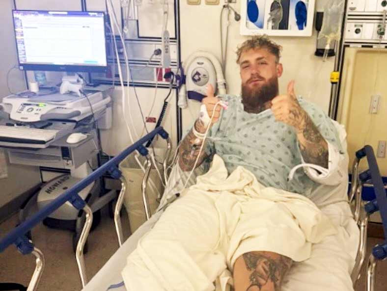 Jake Paul en el hospital