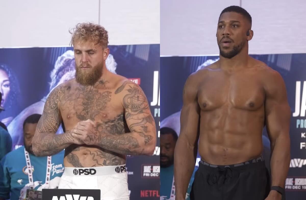 Pesaje Jake Paul y Anthony Joshua